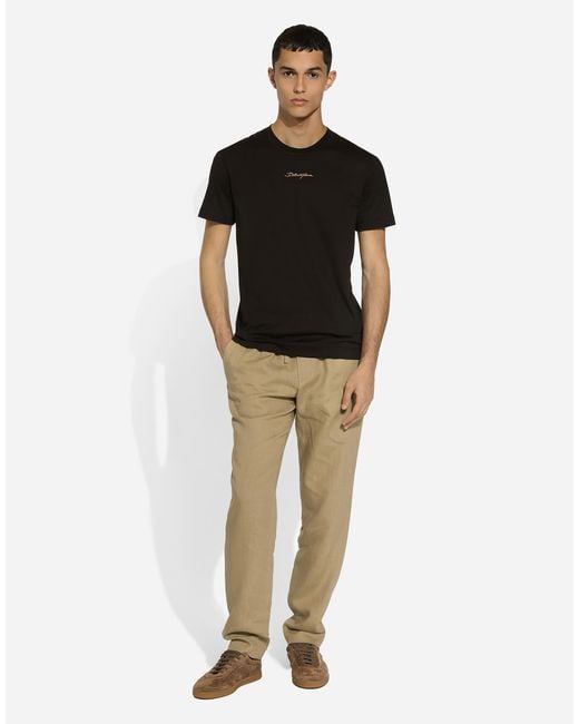 メンズ Dolce & Gabbana リネン ジョギングパンツ Natural