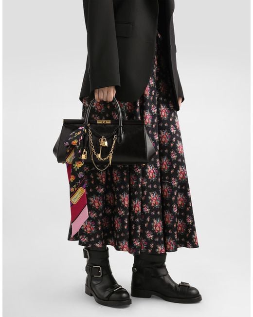 Dolce & Gabbana Black Marlene Everyday Bag With Charms