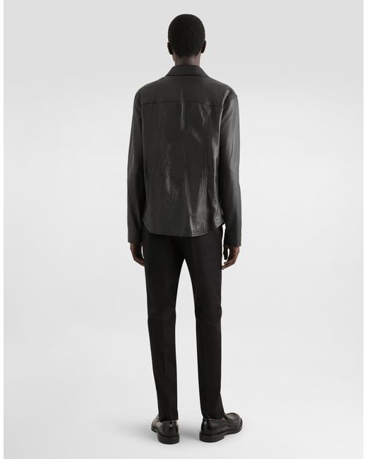 メンズ Dolce & Gabbana シャツ レザー Black