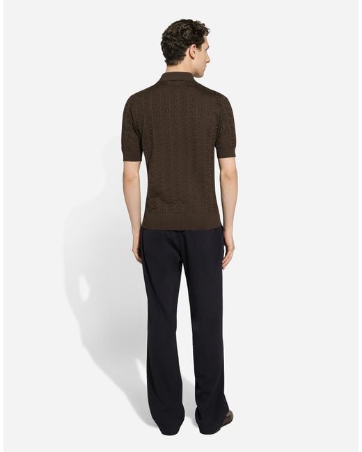 Dolce & Gabbana Blue Wool-Blend Drawstring Jogger Pants for men