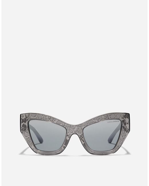 Dolce & Gabbana Gray Dg Lace Sunglasses