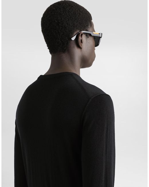 メンズ Dolce & Gabbana ジュエル ディテール ラウンドネック カシミア セーター Black