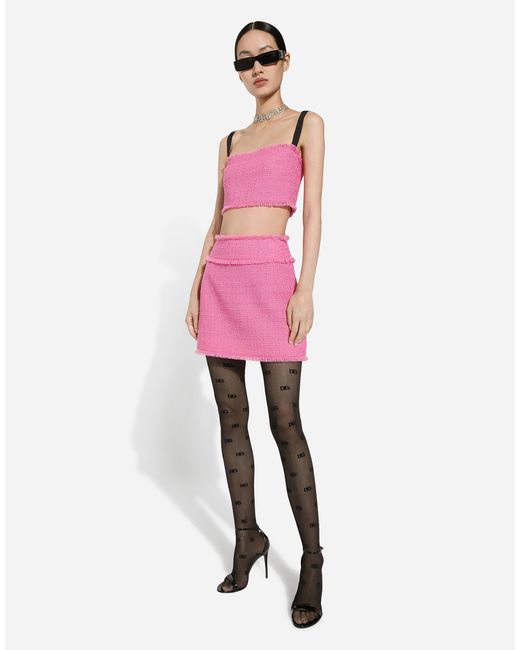 Dolce & Gabbana ミニスカート Rachelツイード Pink