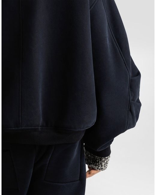 Dolce & Gabbana Blue Hooded Sweatshirt for men