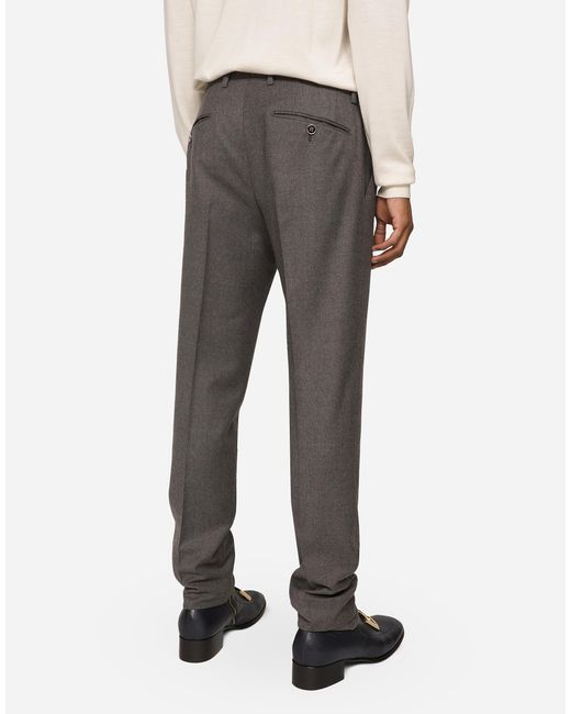 Dolce & Gabbana Flanellhose in Gray für Herren