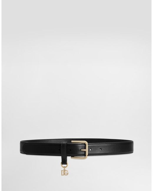 Dolce & Gabbana White Dg Charm Belt
