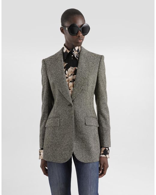 Dolce & Gabbana Gray Single-Breasted Jacket