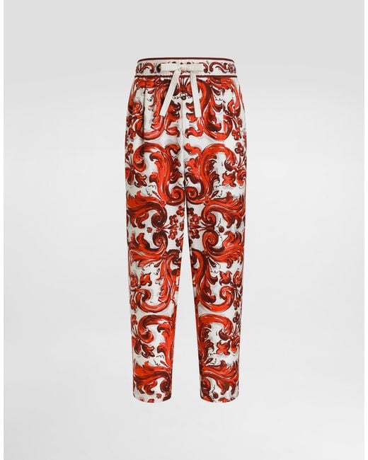 Dolce & Gabbana Red Pantalone for men
