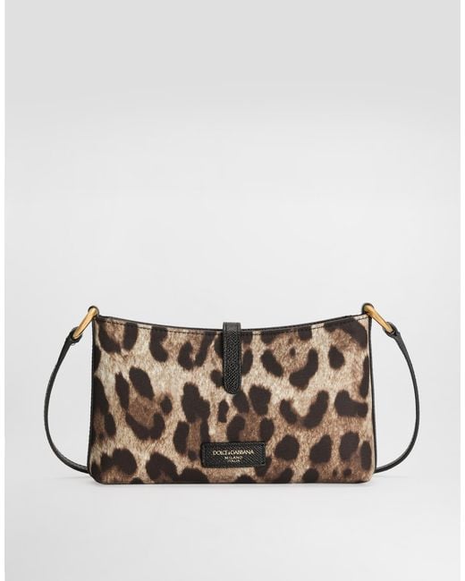 Dolce & Gabbana Multicolor Schultertasche Lock Mit Leoparden-Print