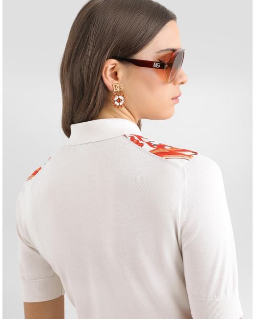 Dolce & Gabbana Red Polo M/C Anni 50