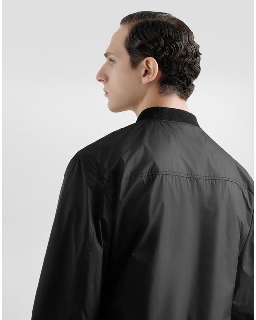 Bómber De Tejido Técnico Con Placa Dolce & Gabbana de hombre de color Black