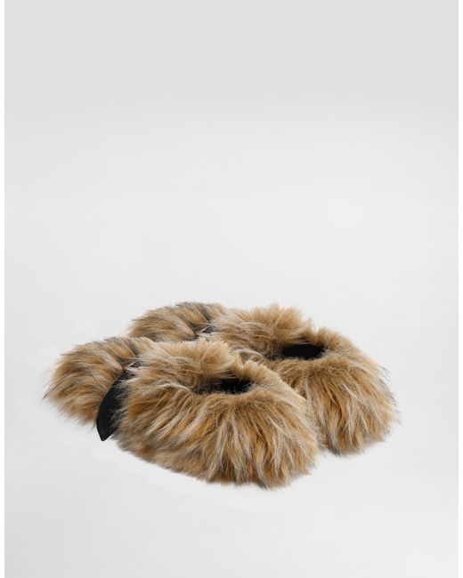 Dolce & Gabbana Multicolor Fur Loafers