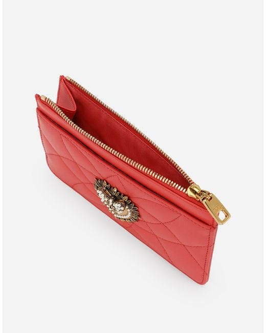 Dolce & Gabbana Red Medium Devotion Card Holder