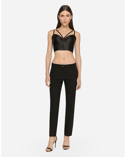 Dolce & Gabbana Wool Fabric Pants Black