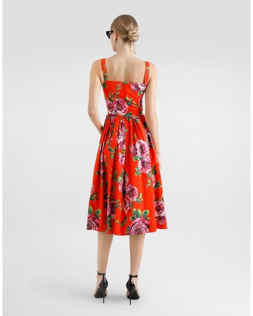 Abito Prendisole di Dolce & Gabbana in Red