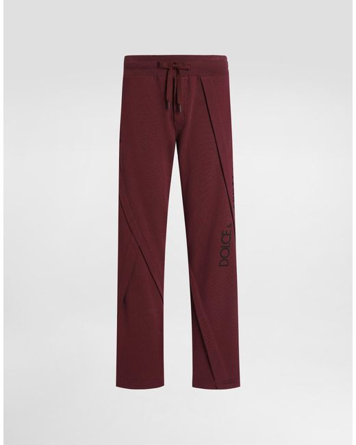 メンズ Dolce & Gabbana ストレッチジャージー ジョギングパンツ Red
