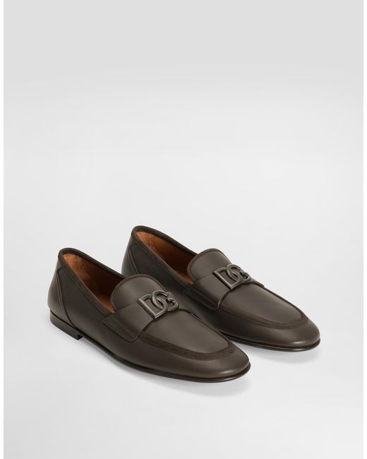 Dolce & Gabbana White Calfskin Slipper for men