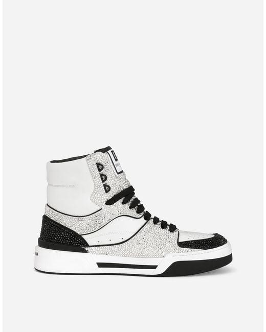 メンズ Dolce & Gabbana New Roma ハイカット スニーカー White