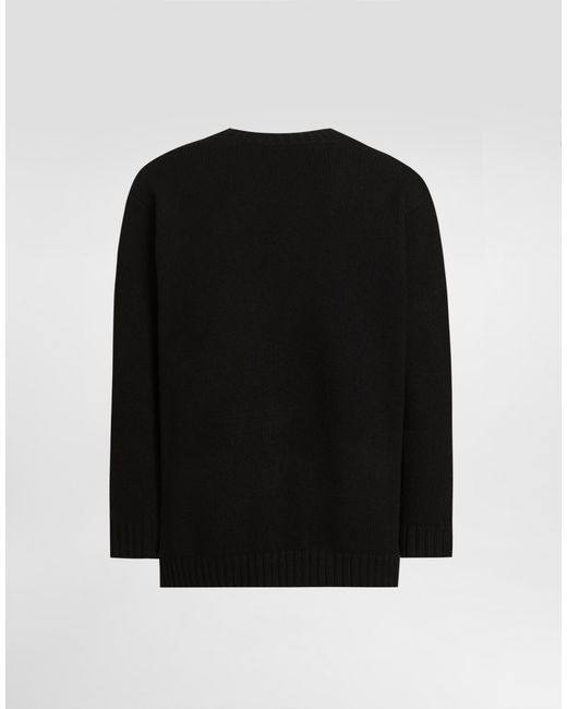 Dolce & Gabbana Black Wool Blend Cardigan for men
