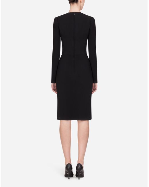 Dolce & Gabbana Black Kleid mit U-Ausschnitt