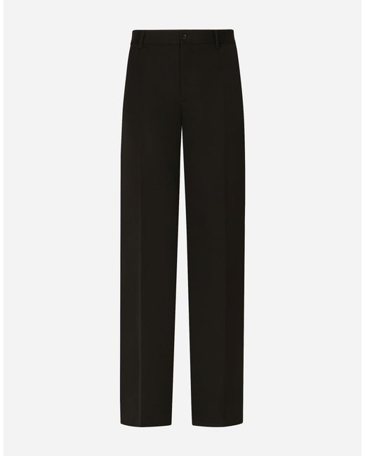 メンズ Dolce & Gabbana パンツ ストレートレッグ ウール Black