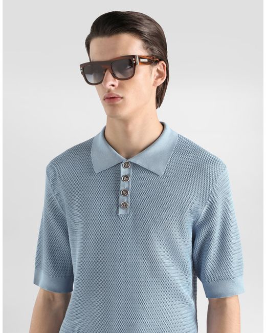 Dolce & Gabbana Blue Polo M/C for men