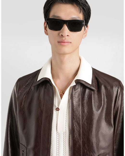 Dolce & Gabbana Brown Giubbotto for men