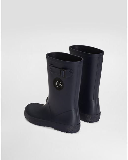 Dolce & Gabbana Blue Pvc Rain Boots for men