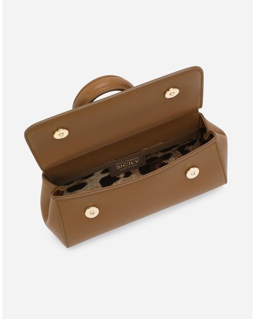 Dolce & Gabbana Natural Small Sicily Handbag