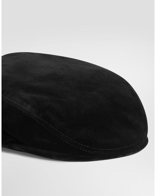 Dolce & Gabbana Black Velvet Flat Cap