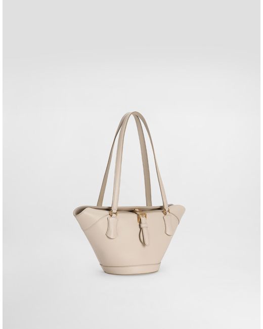 Dolce & Gabbana Capri カーフスキン コッファバッグ White