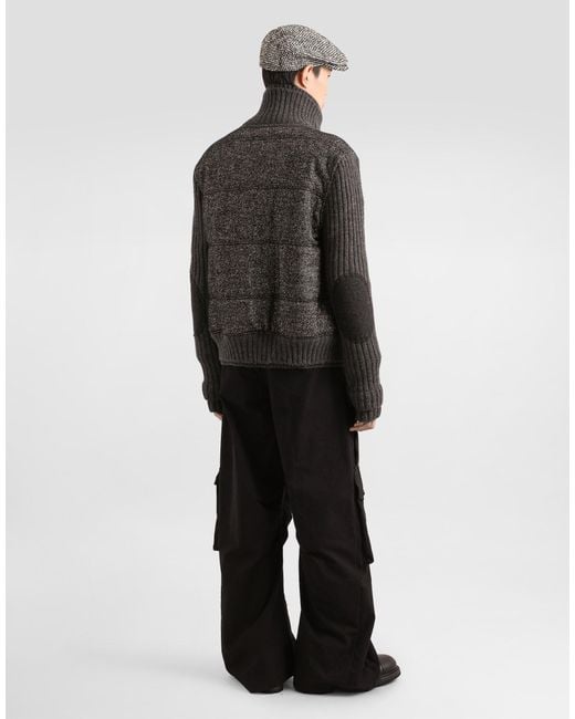 Dolce & Gabbana Faille Cargo Trousers in Black für Herren
