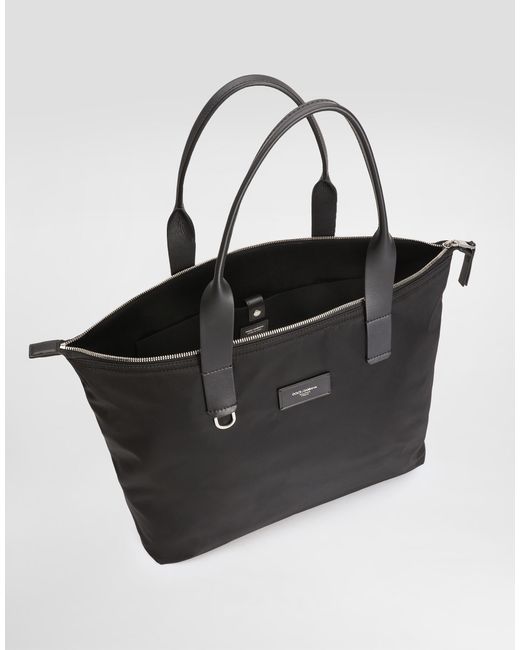 Dolce & Gabbana Black Shopping Nylon And Smooth Calfskin for men