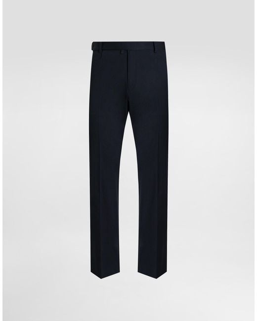 メンズ Dolce & Gabbana Cotton Gabardine Cargo Trousers Blue