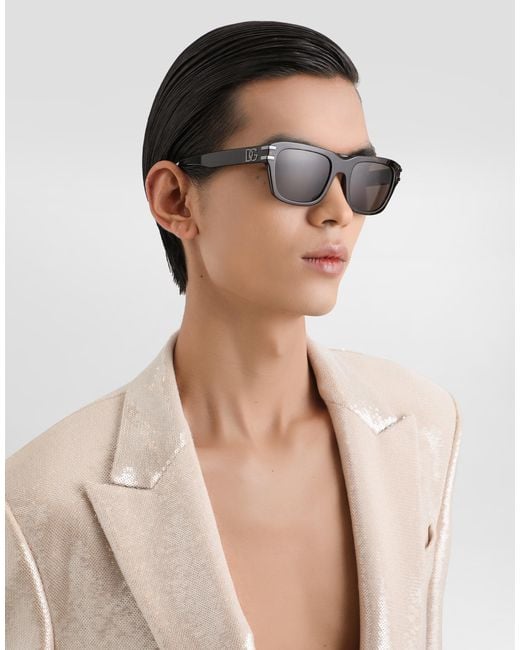 Single-Breasted Sicilia Light Jacket With Sequins Dolce & Gabbana de hombre de color Natural