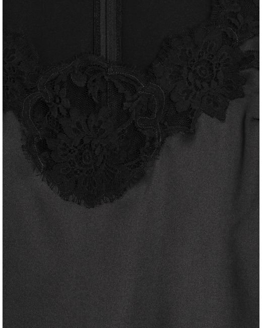Dolce & Gabbana Black Stretch Satin Blouse