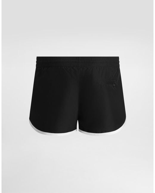 Dolce & Gabbana Black Short Swim Trunks With Tag for men