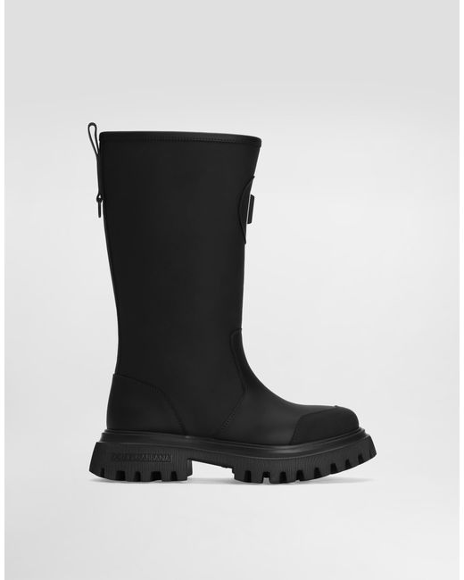 Dolce & Gabbana Black Calfskin Boots
