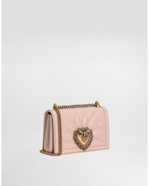 Dolce & Gabbana Pink Medium Devotion Shoulder Bag