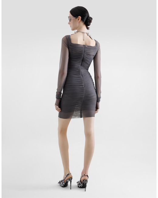 Dolce & Gabbana ライトチュール ショートドレス Gray