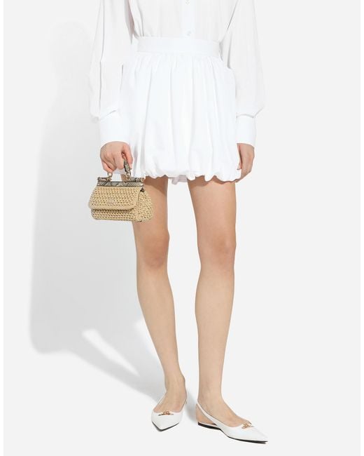 Dolce & Gabbana Natural Small Sicily Handbag