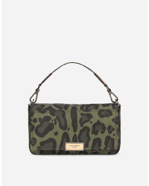 Dolce & Gabbana Synthetic Nylon Crossbody Bag With Leopard Print