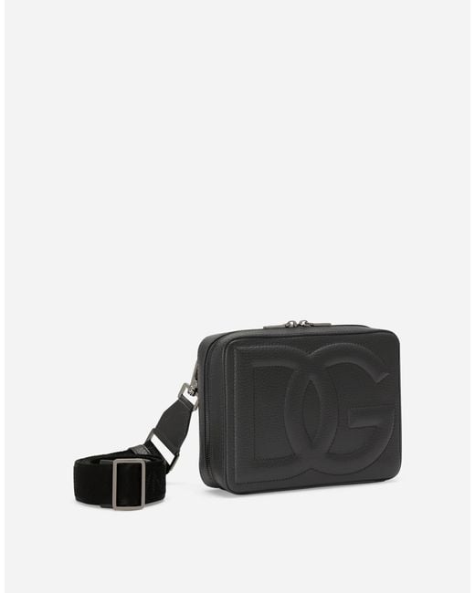 Dolce & Gabbana Black Medium Dg Logo Camera Bag for men