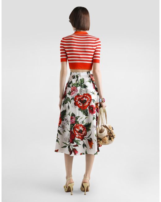 Polo A Righe di Dolce & Gabbana in Red