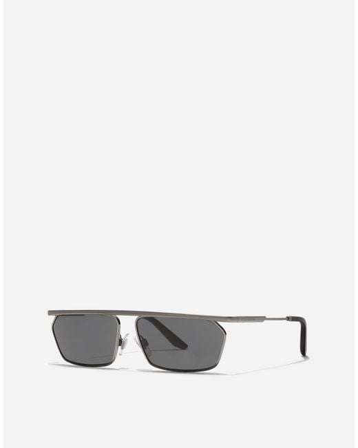 Dolce & Gabbana Gray Metal Classic Sunglasses for men