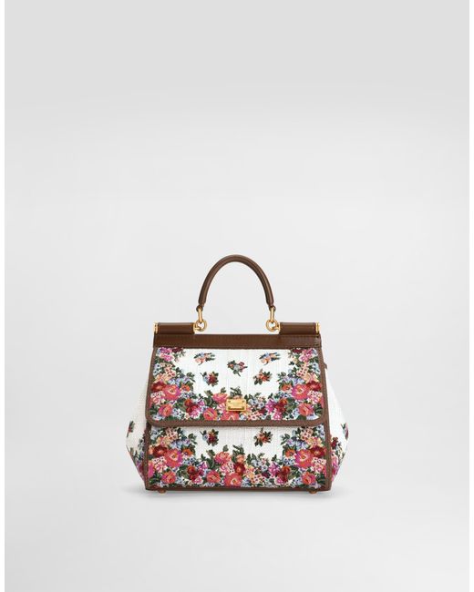 Dolce & Gabbana Pink Sicily Medium Embroidered Handbag