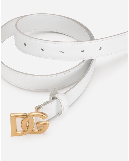 Dolce & Gabbana Multicolor Calfskin Belt With Dg Logo