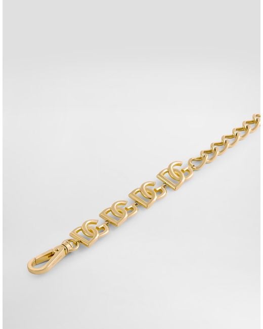 Pulsera de cadena con logo DG Dolce & Gabbana de color Metallic