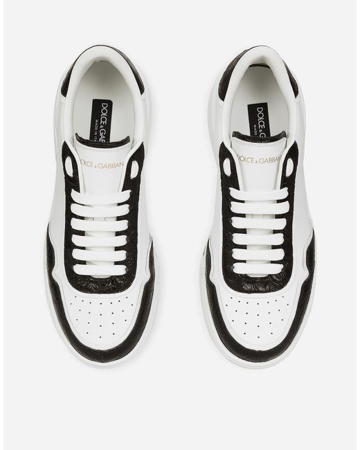 Dolce & Gabbana Natural Calfskin New Roma Sneakers for men