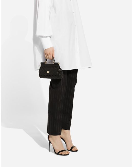 Dolce & Gabbana Black Small Sicily Handbag